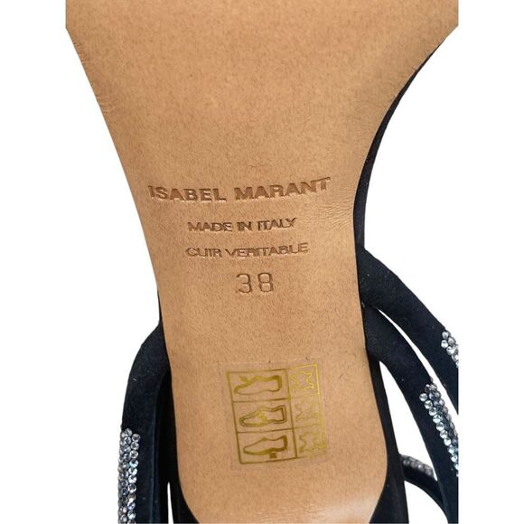 ISABEL MARANT Atria Strassy Sandal in Black Size 38 EU 8 US MSRP: $1,235 - Picture 8 of 9